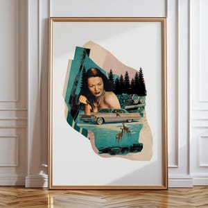 Ma ti ho amato, stampa artistica, arte murale unica, arte surrealista retrò, collage artistico, stampa murale vintage, arte murale originale
