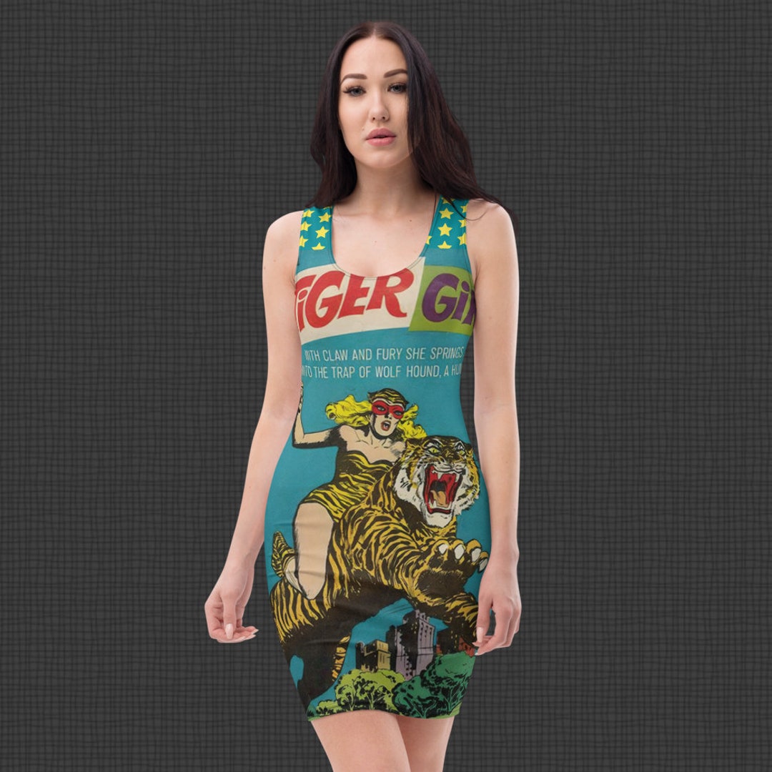 Tiger Dress Sublimation Cut & Sew Dress Tiger Girl Dress Etsy