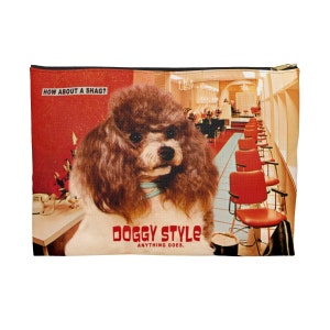 Poodle Accessory Pouch: Doggy Style Travel Clutch