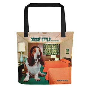 Basset Hound Dog Tote Bag: Vintage Doggy Style Design