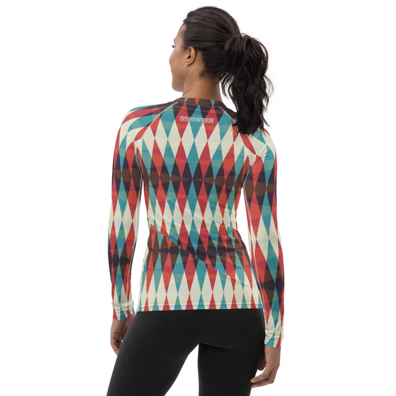 Argyle Pattern Big Eyes Women's Rash Guard - Etsy
