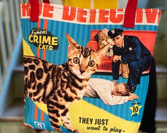 Borsa a tracolla con gatto del Bengala: famosi gatti criminali