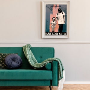 Black Lives Matter Poster - Silence Is Not An Option, BLM Art Print | Black Lives Matter Wall Art | Social Justice Wall Art | Human Rights