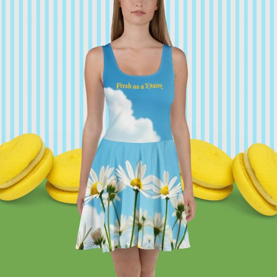 daisy print skater dress Fresh as a Daisy