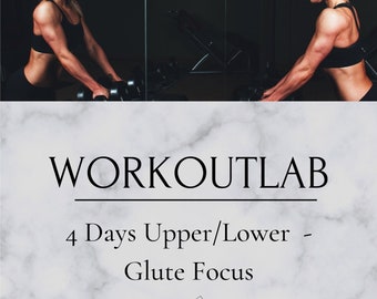 Glute Focus 4-Days Split Upper/Lower Workout Plan