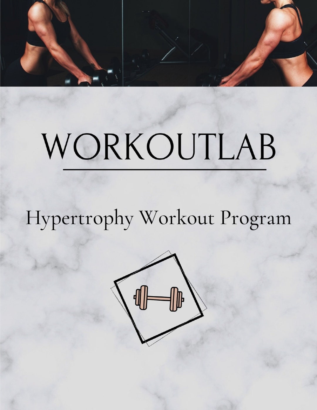 Hypertrophy Workout Program 4 Days Split Etsy