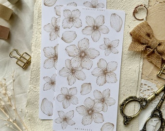 vintage flowers sticker sheet – Leelajournals