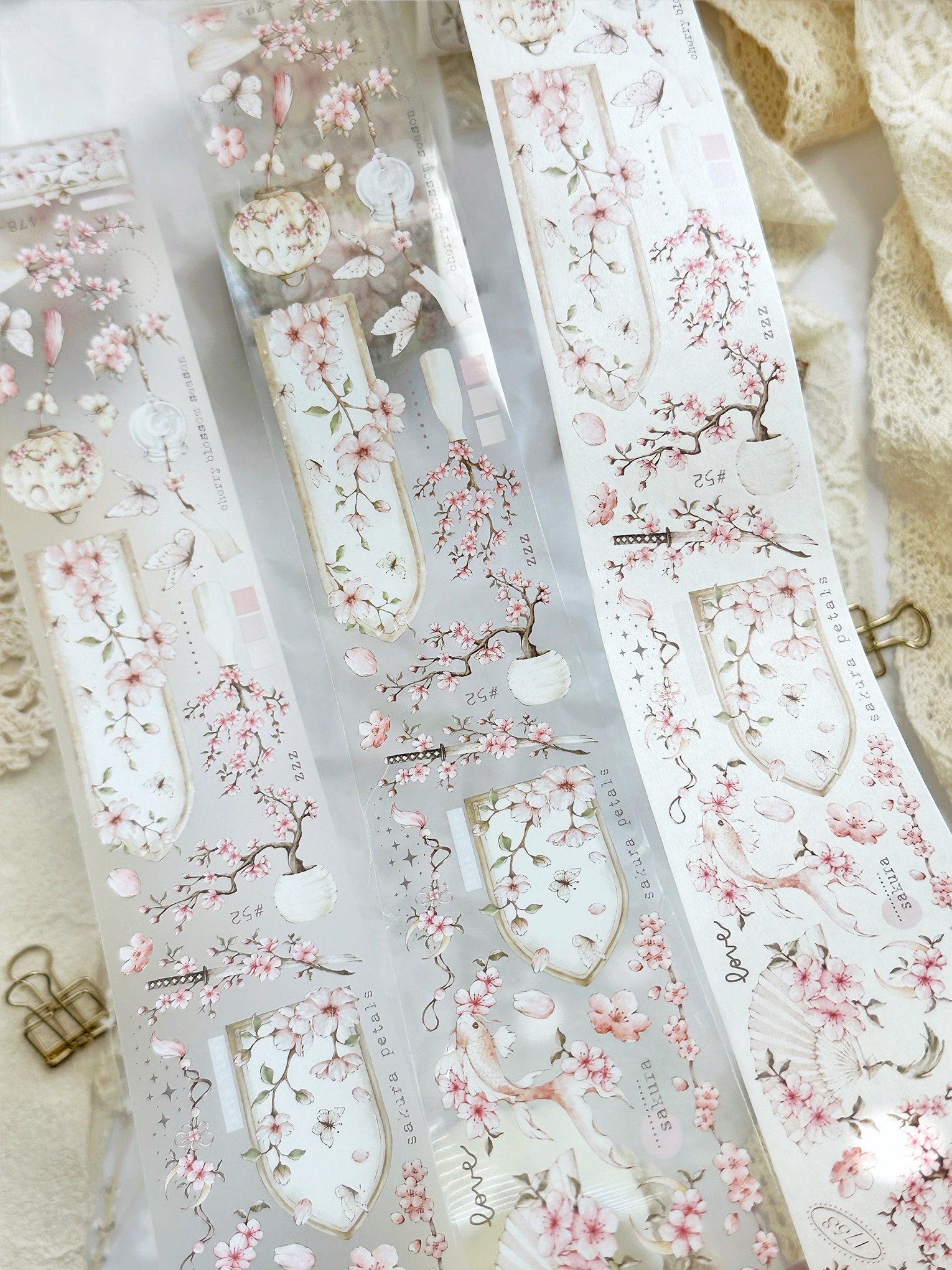 pale pink floral washi tape – Leelajournals