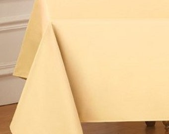 Lovely Handmade Yellow Polyester Tablecloth 60 x 90 Inches