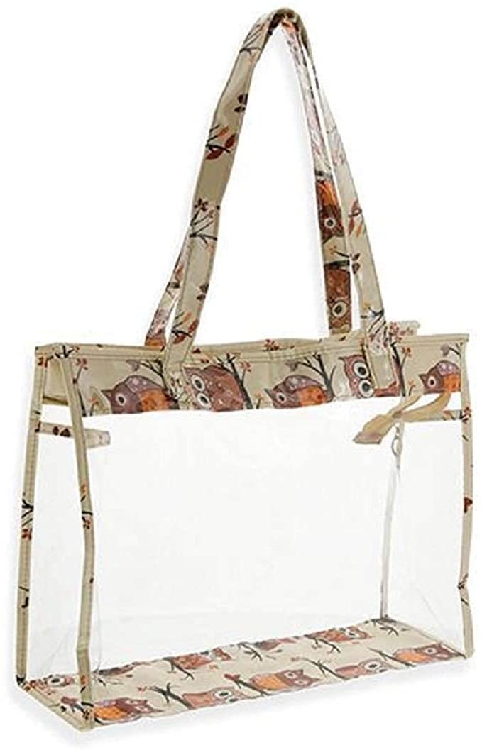 Nice Clear Stadium Approve Handbag Owl Trim With Blue Mimi Umbrella