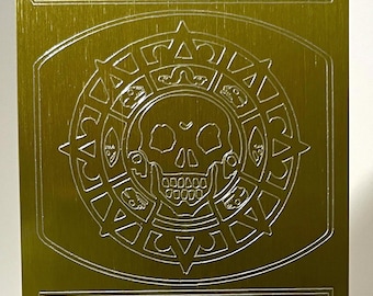 Cursed Magic The Gathering Treasure Token: Etched Aluminum