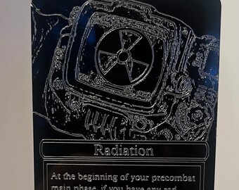 Etched Aluminum Radiation Token: Gaming Emblem (2.5x3.5)