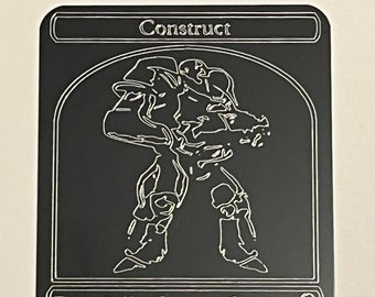 Etched Metal Construct Token: 2.5&quot; x 3.5&quot;