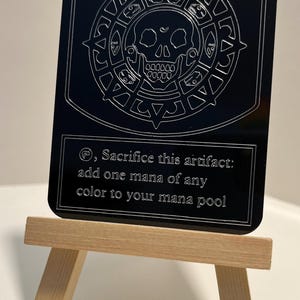Cursed Magic The Gathering Treasure Token: Etched Aluminum image 3