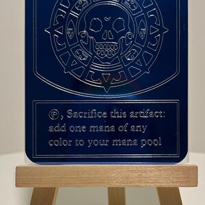 Cursed Magic The Gathering Treasure Token: Etched Aluminum image 4