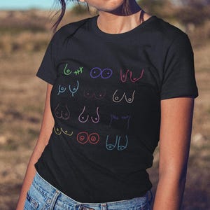 Boobies t-shirt, breast appreciation, trendy summer shirt, breast cancer awareness, LGBTQ tee shirt, for her, gift ideas