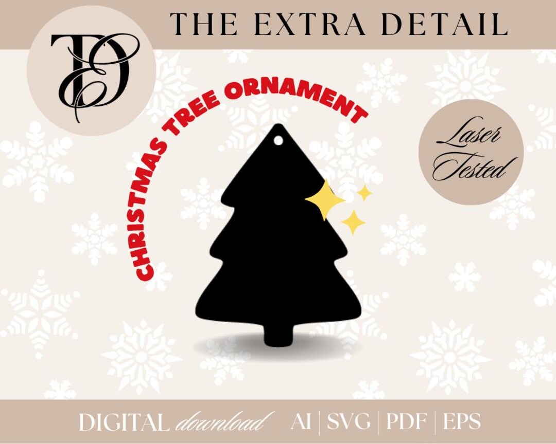 Christmas Tree Ornament SVG, Laser Cut File (digital Download) - Etsy