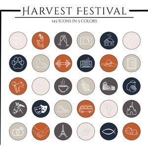 700+ Instagram Highlight Cover Icons, Harvest Fall, Hand-Drawn Art, Minimalist Aesthetic, Social Media Influencer, IG Story, Travel Blogger