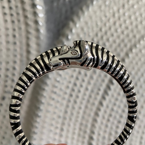 Brighton Bangle Cuff Hinged Zebra Bracelet Men women Etsy Australia