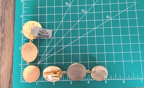 Cache Colorful Dangle Clip Earrings: 1990s Runway… - image 7