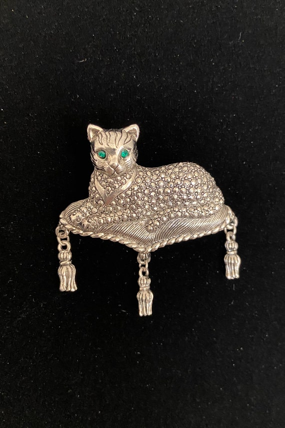 Avon Cat Pin, "The Regal Cat" Brooch/Pin, Marcasi… - image 7