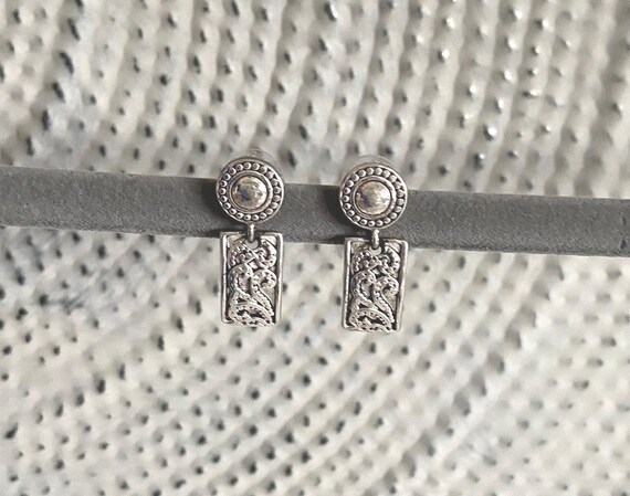 Vintage Silver Boho Dangle Earrings: Premier Desi… - image 2
