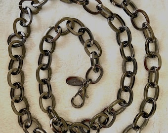 Vintage Italian Curb Chain Belt: Twiggy Firenze, Neiman Marcus w/ Tags, Estate Jewelry