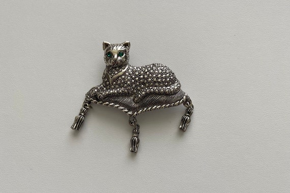 Avon Cat Pin, "The Regal Cat" Brooch/Pin, Marcasi… - image 4