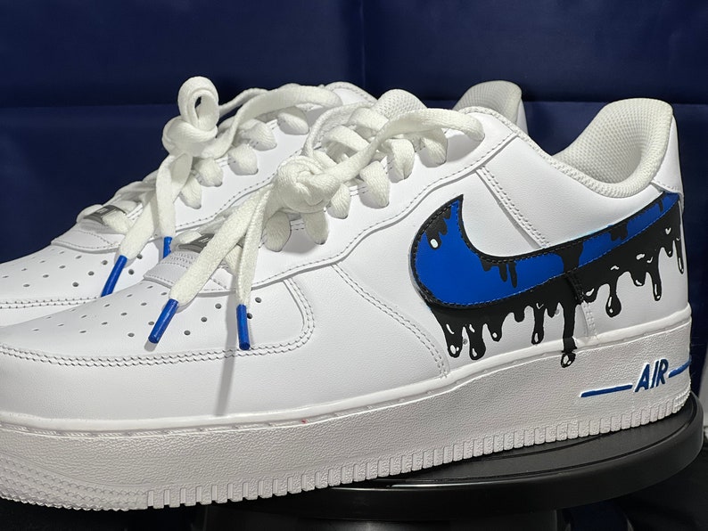 Air Force One blue Drip Customs by - Etsy