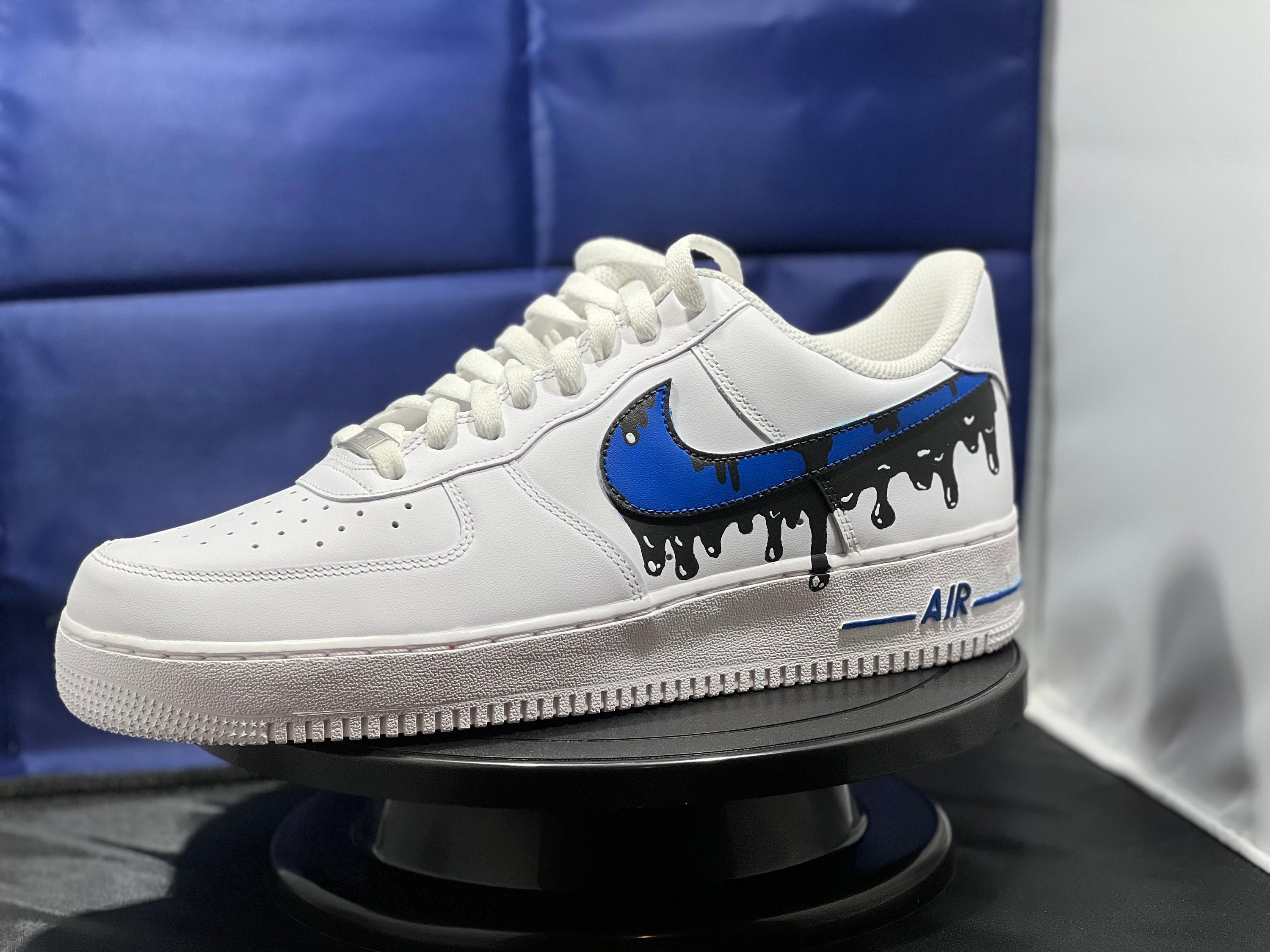 Air Force One blue Drip Customs by - Etsy