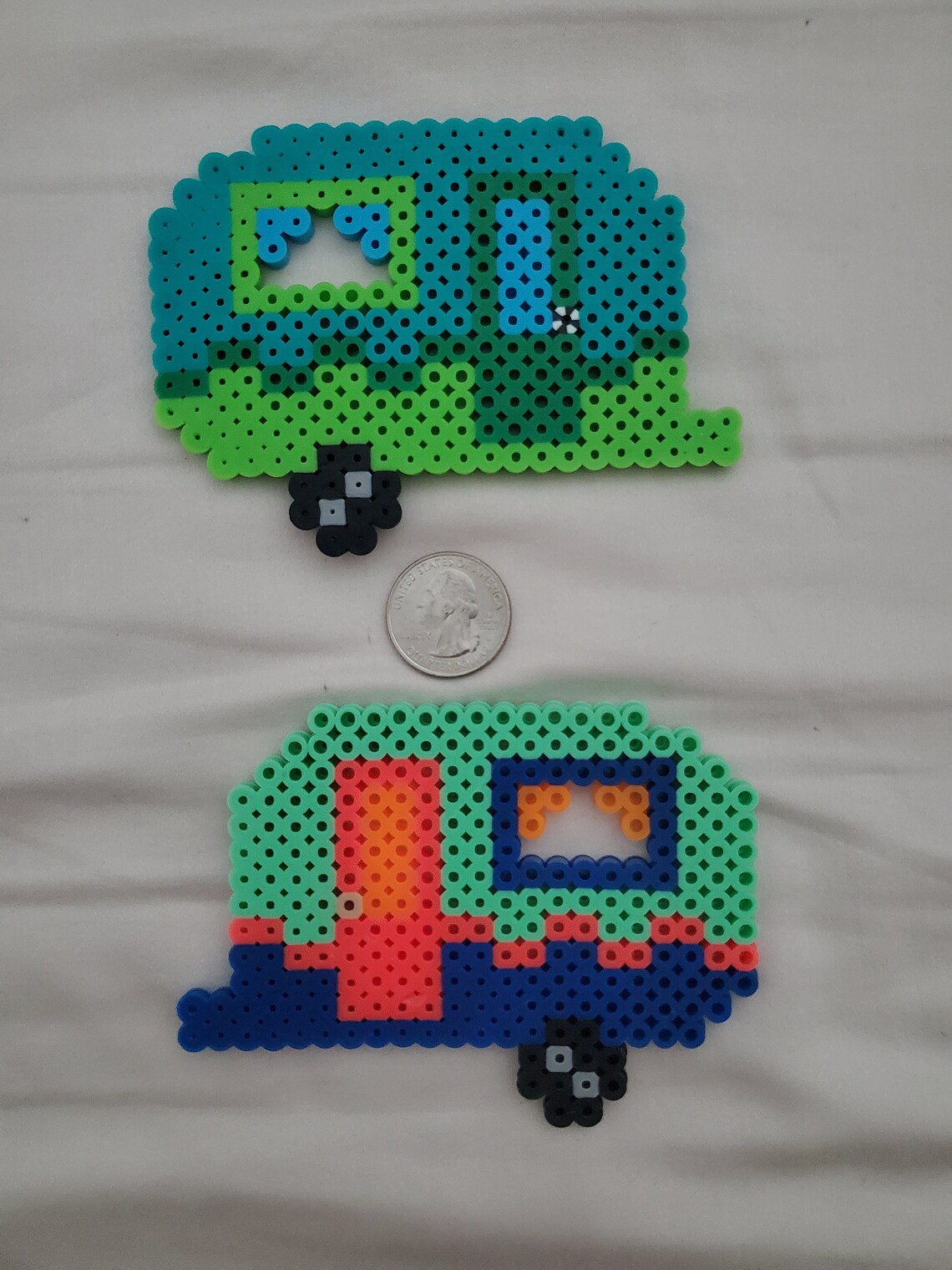 Perler Bead Camper Vans Ornament Set Etsy Australia