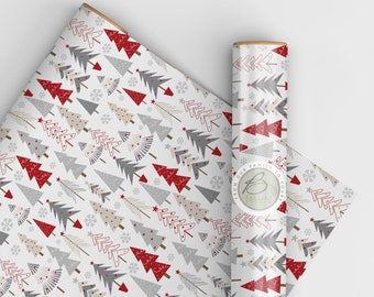 Christmas Tree Christmas Wrapping Paper, Merry Christmas, Eco Friendly, 100% Recyclable, Gift Wrapping Paper, Luxury Christmas Gift Wrap