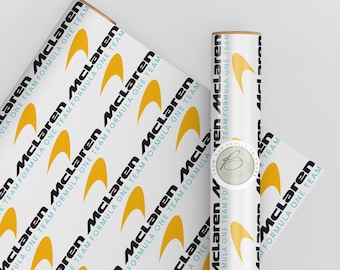 McLaren Team-Inspired Formula 1 Wrapping Paper - Perfect for Racing Fans!