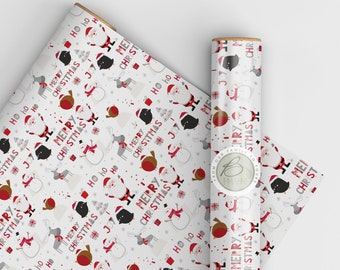 Animal Christmas Wrapping Paper, Merry Christmas, Eco Friendly, 100% Recyclable, Gift Wrapping Paper, Luxury Christmas Gift Wrap