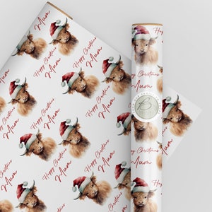 Cow Wrapping Paper. Gift Wrap and Tags With a Cow. Farmland Animal