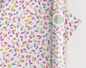 Sprinkles Wrapping Paper, Cute Gift Wrap, Birthday Wrapping Paper, Birthday Party Gift Wrap, Any Occasion Gift Wrap, Present Wrap