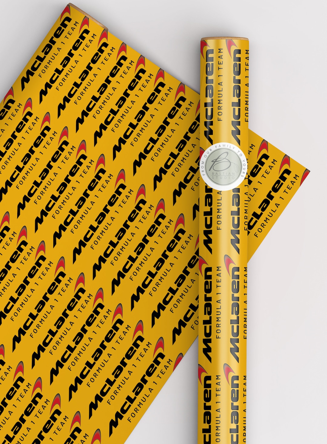 Formula 1 Mclaren Team Inspired Wrapping Paper, F1 Birthday, F1 2023 Paper, Formula 1 Etsy