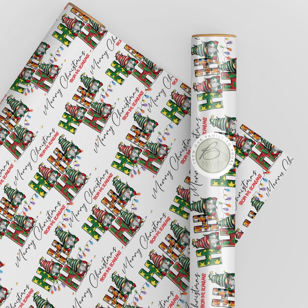 Personalised Christmas Wrapping Paper Merry Christmas Eco Etsy
