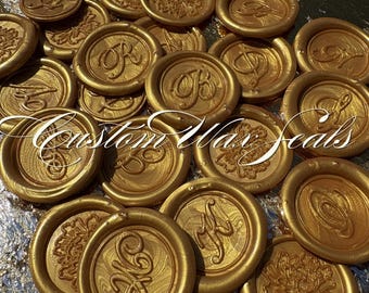 Custom Wax Seal Stickers, Wedding invitation wax seals, Self-adhesive envelope wax stickers, Custom logo Envelope Seals (30mm)