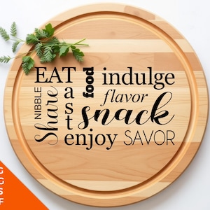 Charcuteriebord SVG, gepersonaliseerde snijplank, kaasplankje dienblad, lasergegraveerd lasergesneden, keukeninrichting, Cricut silhouet SVG