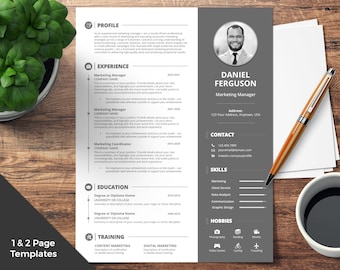 Best Professional Resume Template for Word, Resume Template for Word, Executive Resume Template Design with Matching Cover Letter for Word