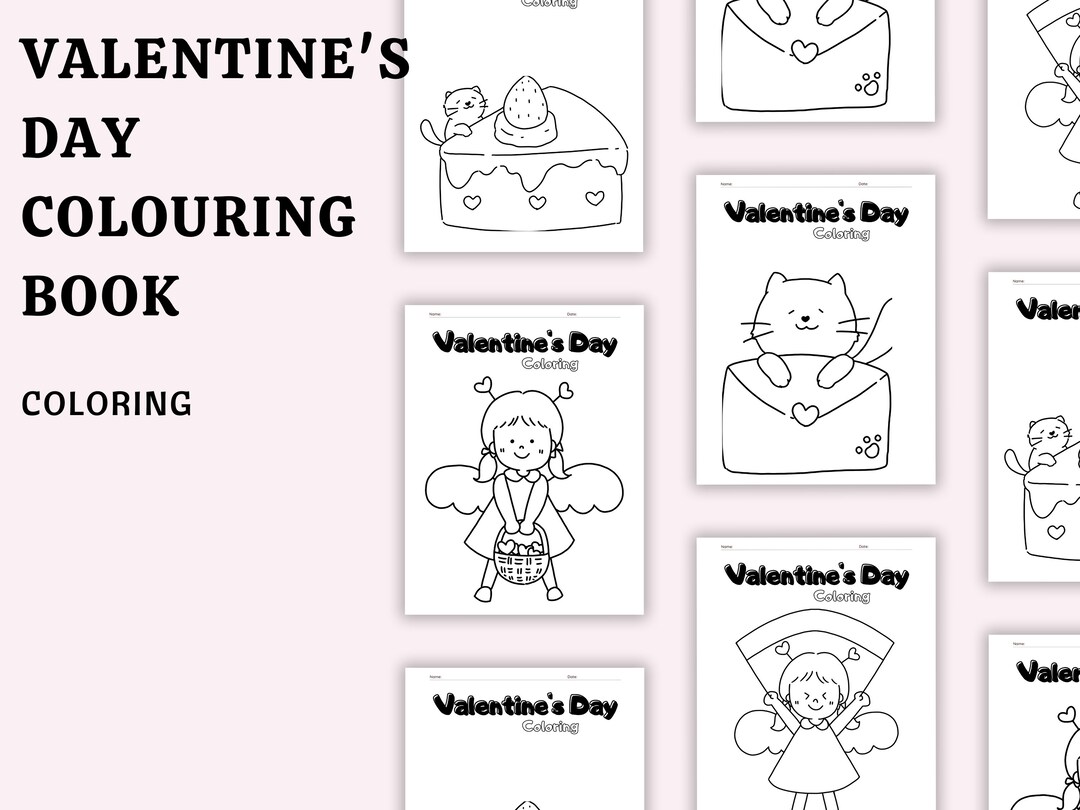 Valentine Gift Coloring Book Pages || Heart Coloring Pages || Valentine ...