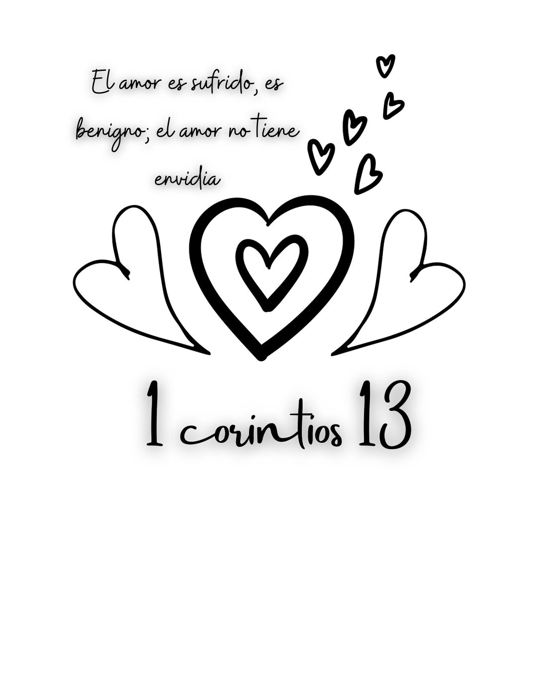 1 Corintios 13/spanische Vorlage/Versiculo Biblico/El amor no tiene ...