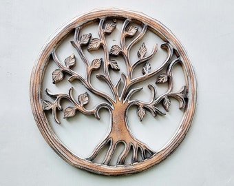 Tree of Life set of 2 in plywood| Engraving Tree of life wall decor| Wall decoration for living room| Nursery decor