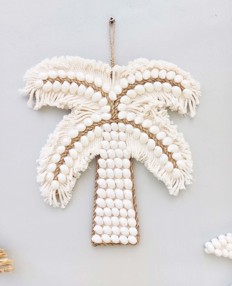 Palm Trees Nursery Decor, Palm Trees Wall Hanging, Shells Wall Art, Sea
