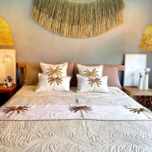 Seagrass Over Bed Wall Decor, Boho Bedroom Art, Coastal Vibes image 8