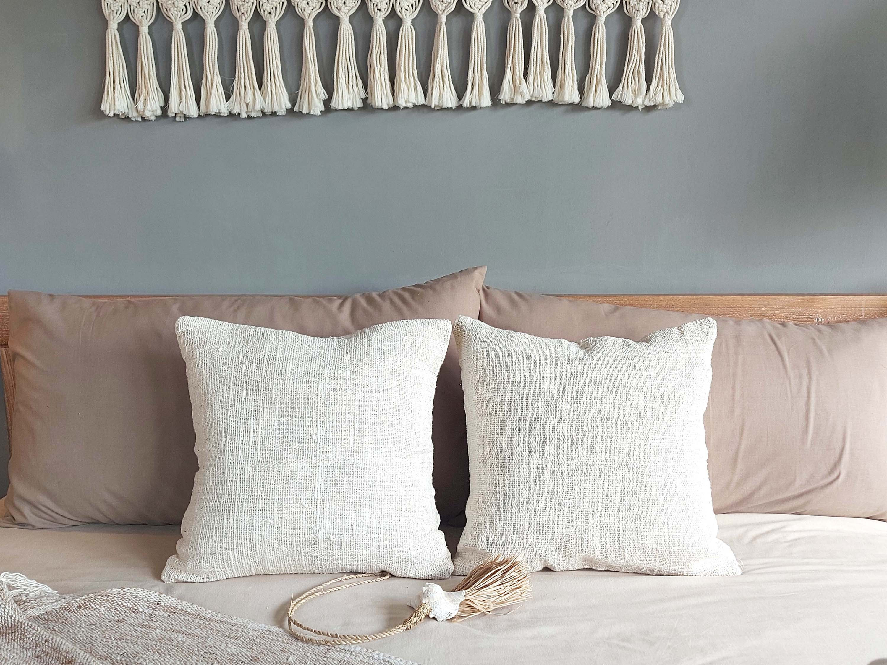 Kayacream and Brown Striped Throw Blanket Boho With Tassel Etsy UK