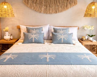 Bedding set Custom king size, Rectangle cushion, square cushion and bed runner