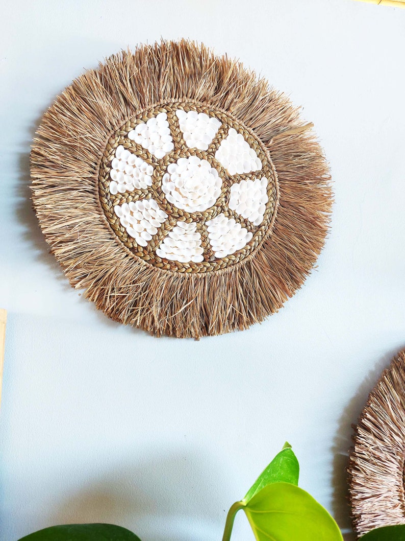 Seagrass Wall Decor Set of 2 Wall Hanging Woven Natural Etsy