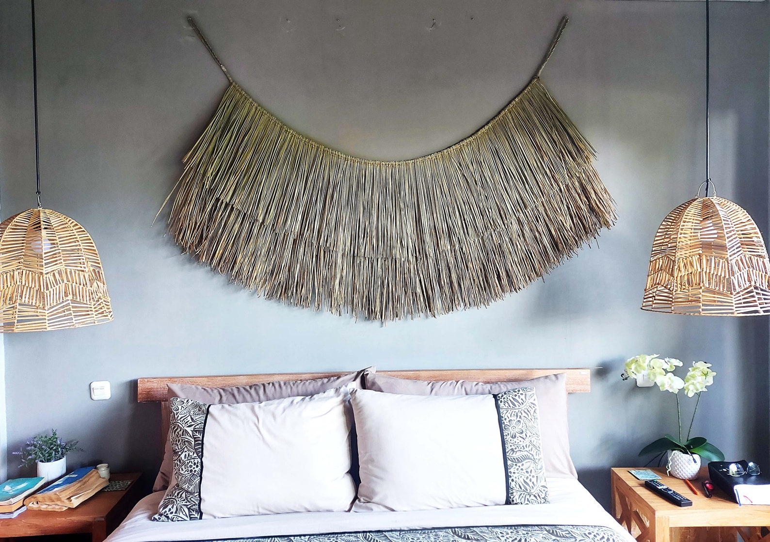 Mendong Over Bed Wall Decor, Seagrass Over the Bed Wall Decor, Bedroom